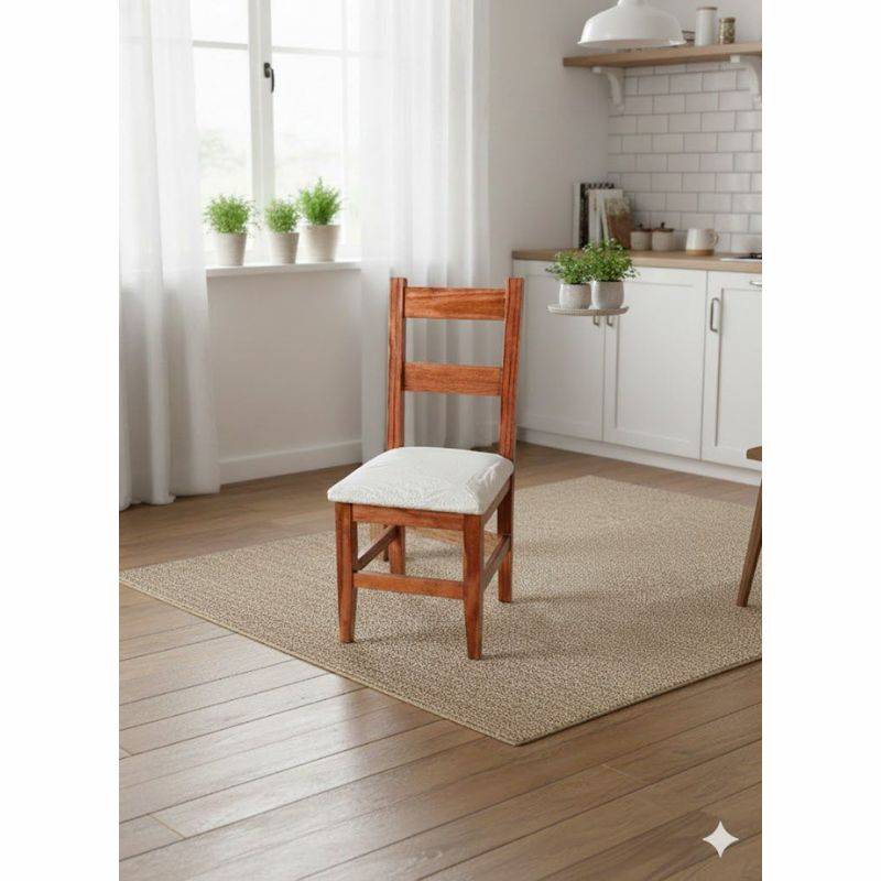 Silla De Madera Barulich Tapizada Color Cedro