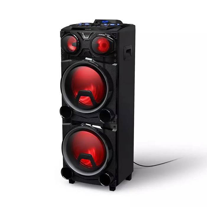 Bafle Philips Tax3705/77 12X2 200W Rms Party Speaker Carry On/Bluetooth/Entrada Para Mic O Guitarra