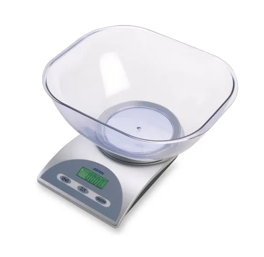 Balanza Cocina Aspen Bc-220-Silver Digital 3Kg Bowl Transparente Cod:3463