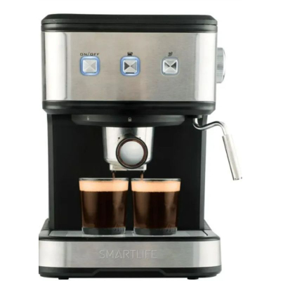 Cafetera Smartlife Sl-Ec8501 2 En 1 Café Molido Y Capsulas Compatibles 20 Bares/Spumador Leche/Inox