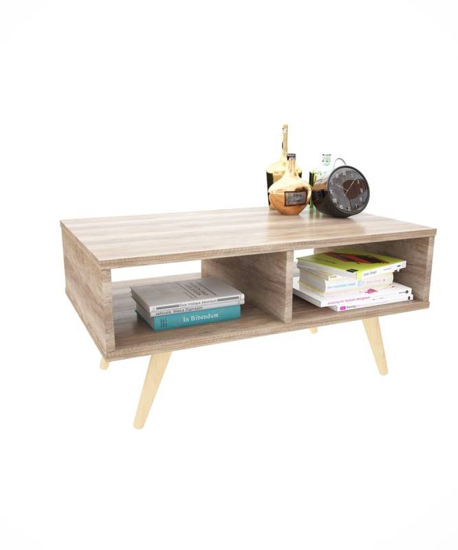 Mesa Ctro Delos Mod. 889  0.80 X 0,50 X 0.40  C. Roble / Nebras. / Gris