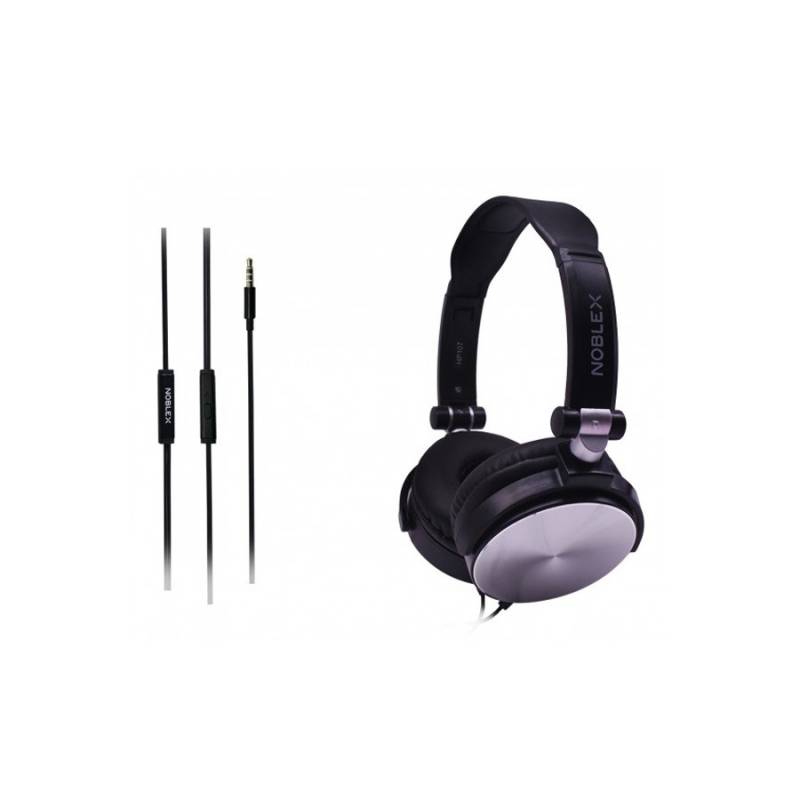 Auricular Noblex Hp107Bsp Negro Y Gris Microf. Incorp. Para Manos Libres Close Type
