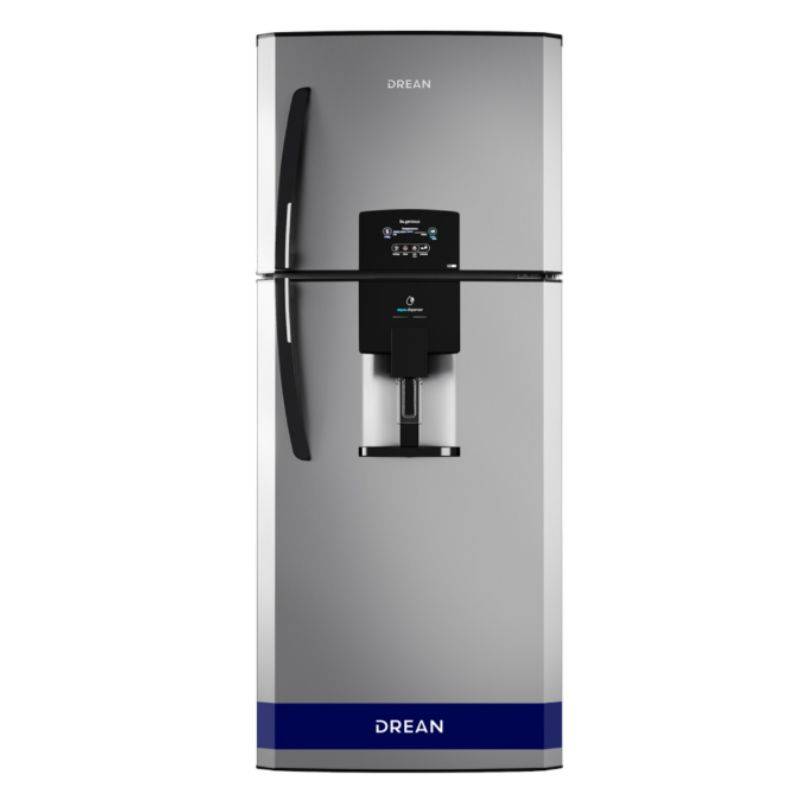 Hel Drean Hdr380N12M 373Lts  C/Freezer/ Dispenser No Frost Steel