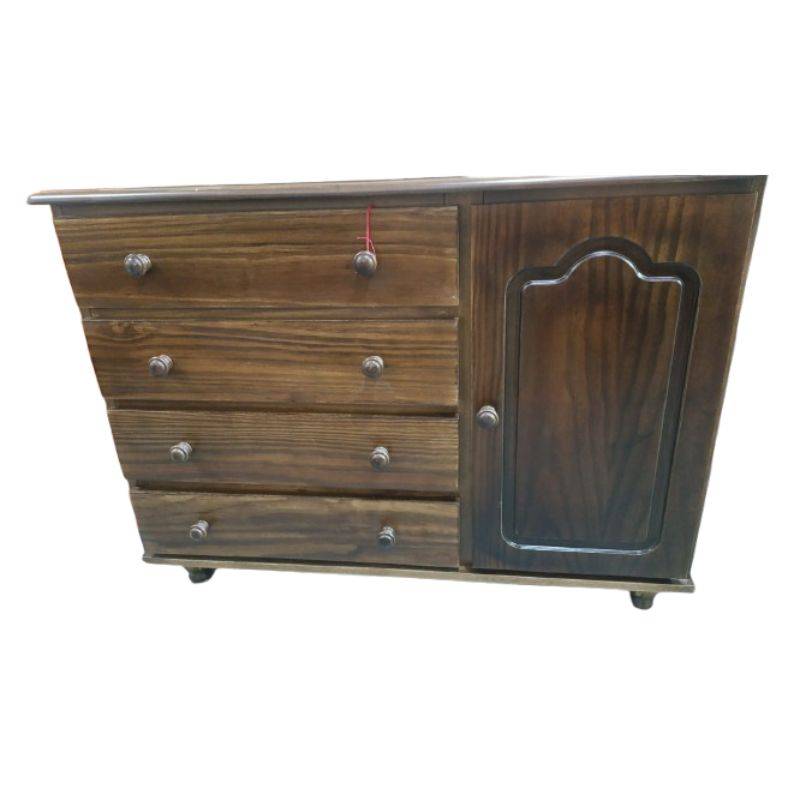 Comoda Barulich Mod 4X4 1Pta 4Caj Nogal