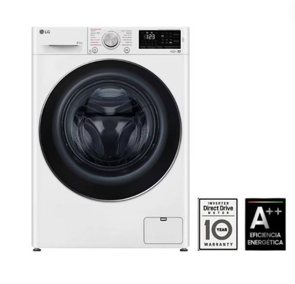 Lavarropa Lg Wm85Wvc5S6P 8.5Kg 1400Rpm Inverter C/Frontal Blanco