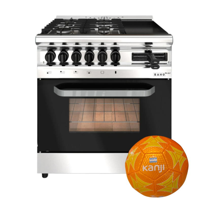 Cocina Morelli Kuma Mod. 18380 Pta.vidrio 820X620 Inox + Plancha / Tapa Y Carlitero
