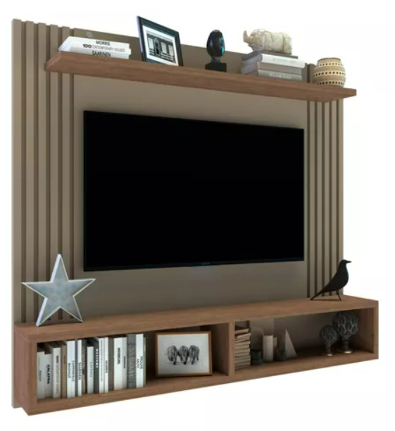 Rack Delos C/Panel Barill. Mod. Dro07  1.80 2 Ptas Color Rdga Roble Davos / Gris Arcilla