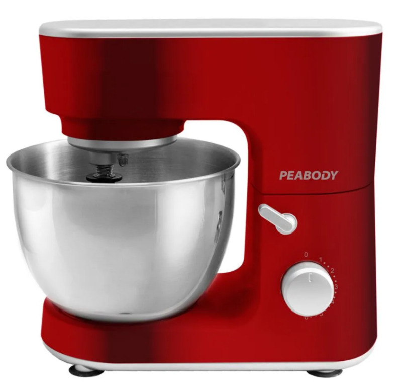 Batidora Peabody Pe-Bm102R Planetaria Veloc. Variable/Bowl 4 Lts Acero/1000W Roja