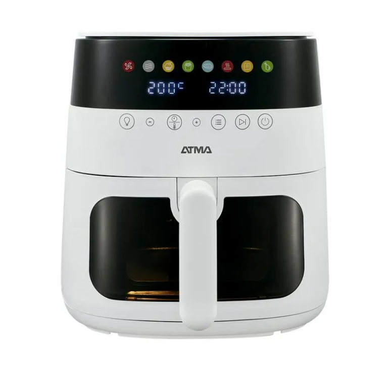 Freidora Atma Fr246Awp S/Aceite Digital Blanca C/Visor 6 Litros 1750W
