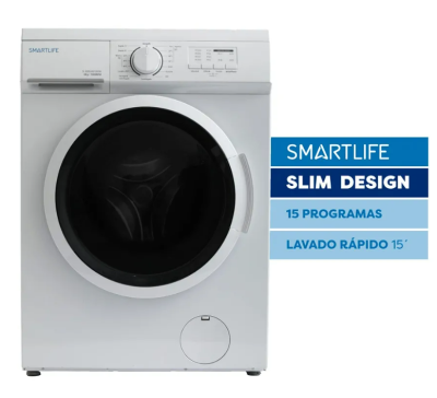 Lavarropa Smartlife Wmu061000W C/Fron 6 Kg 1000Rpm Blanco  Slim Desing