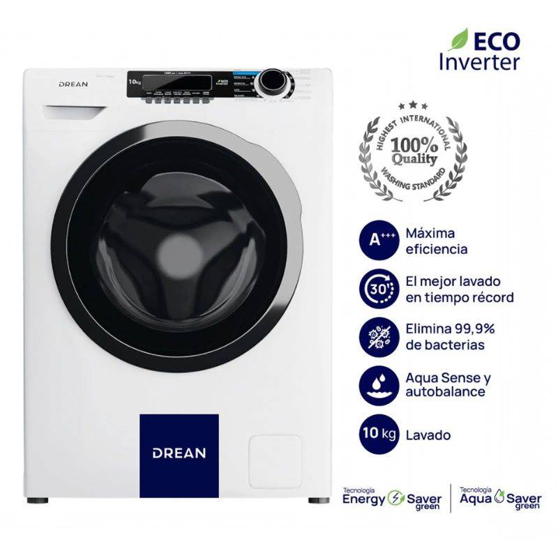 Lavarropa  Drean Lfdr1012Sb 10Kg 1200Rpm