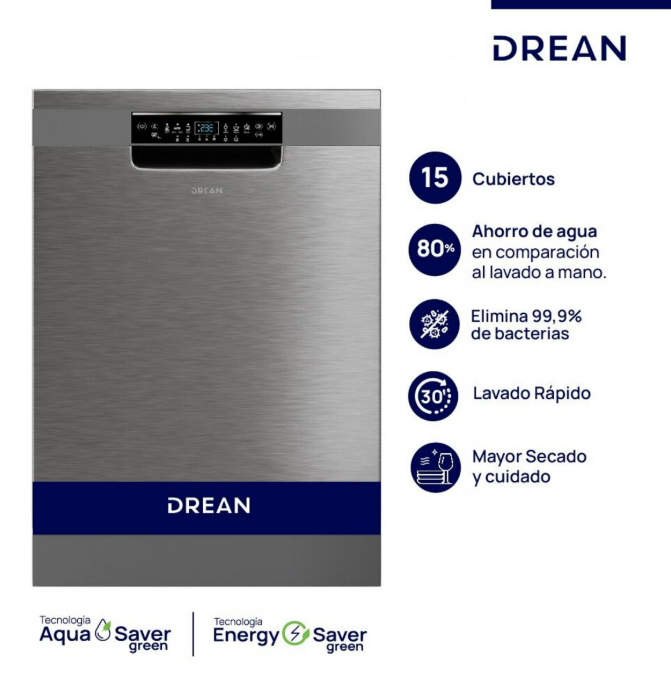 Lavavaj Drean Mod. Lvdr1506Cio 15 Set Inox