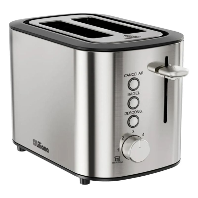 Tostadora Liliana At918 Steeltoast Acero Inox/ 880W/ 6 Niv Tostado