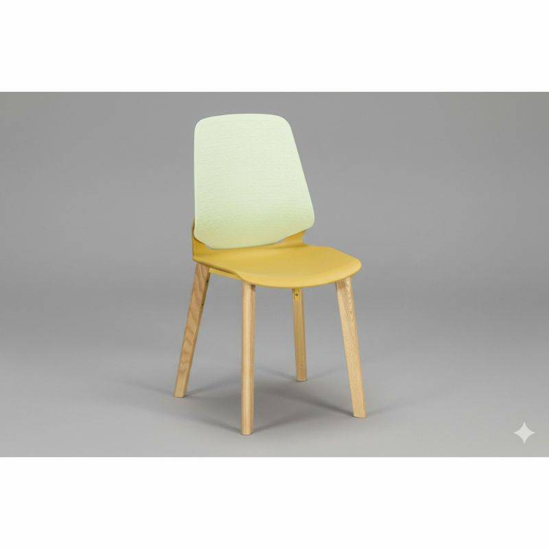 Silla Barulich Polipropileno  Mod. Gao Pata Mad Asi. Verde