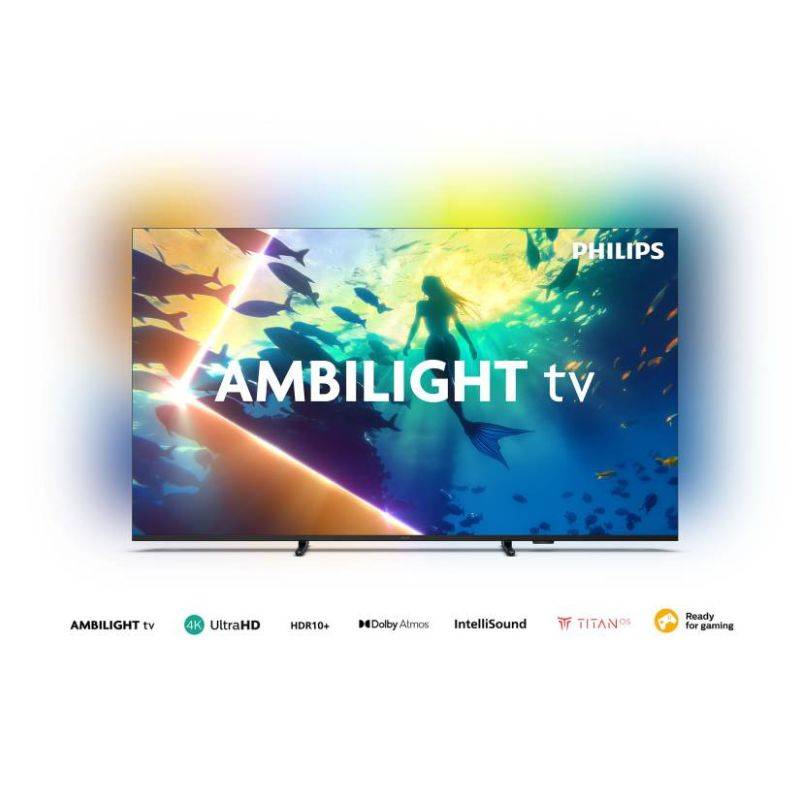 Led Philips 65 4K 65Pud8100/77 Titan Os/Borderless/Ambilight/Usb/Hdmi/Bluetooth