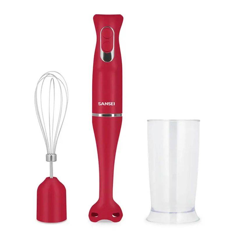 Mixer Sansei Lmsa8507Rp Licuadora De Mano 3 En 1 600W Acc Batid Color Rojo