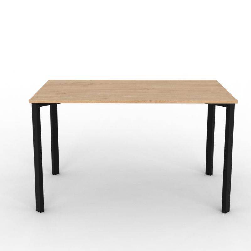 Mesa Caño Dielfe Mod. Milano 1.30 X 0.82 Caño Negro Tapa Roble