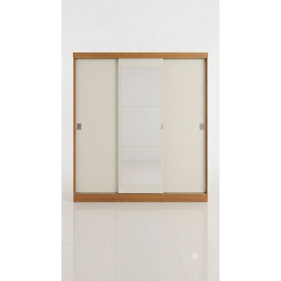 Placard Kappesberg 205X180X53 3Ptas Corred. 2 Caj C/Espejo Cod. Fca Cb01R589 C. Can/Blanco