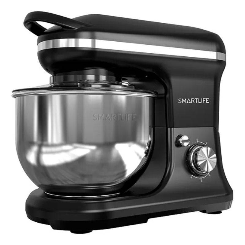 Batidora Smartlife Sl-Sm030B C/Bowl Inox 5Lts 6 Vel 1200W Planetaria Negra