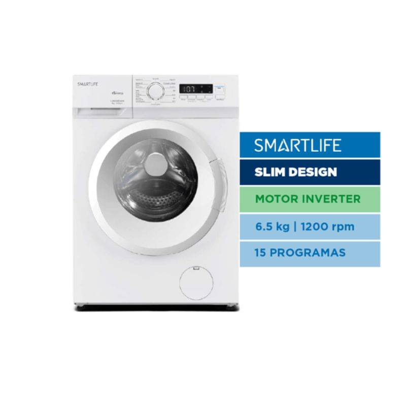 Lavarropa Smartlife Sl-Wm26Io651200W C/Fron 6,5 Kg 1200Rpm Blanco